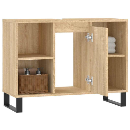 vidaXL Bathroom Cabinet Sonoma Oak 80x33x60 cm Engineered Wood 4