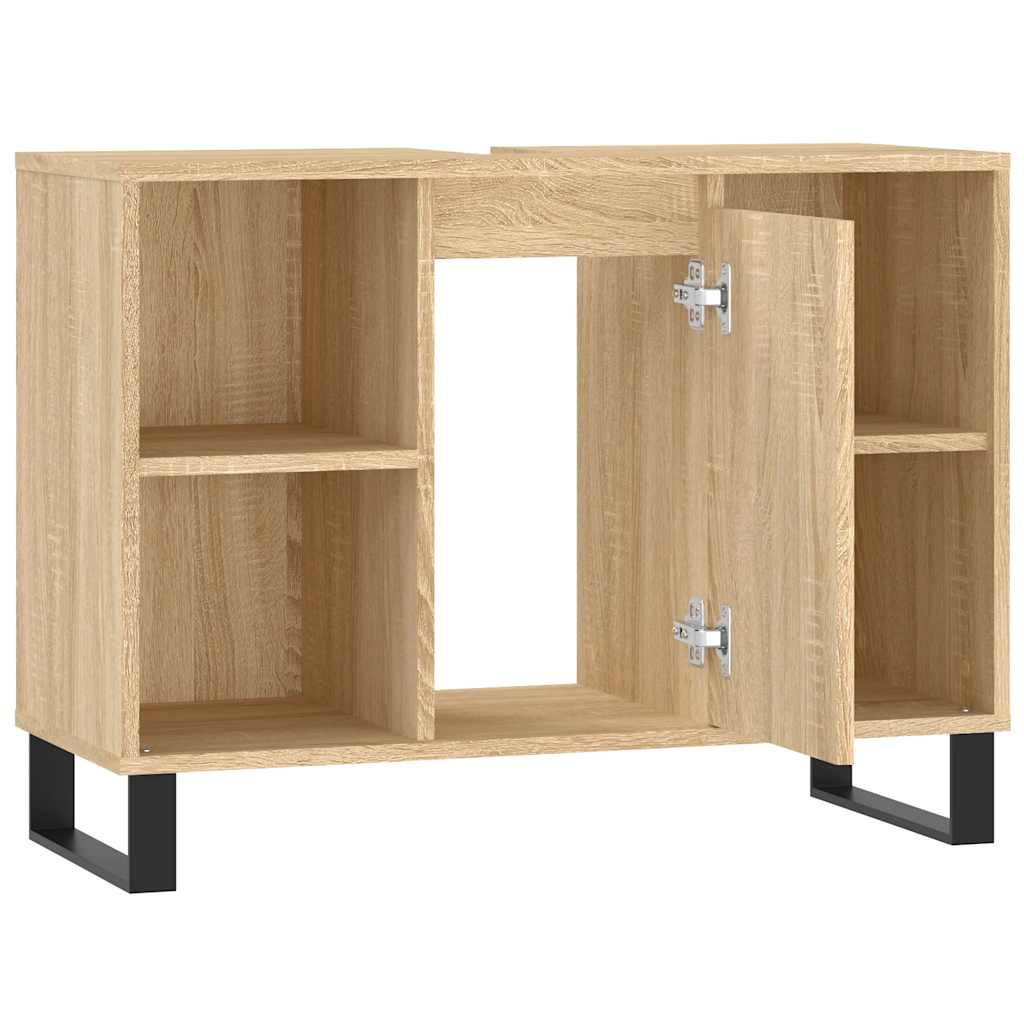 vidaXL Bathroom Cabinet Sonoma Oak 80x33x60 cm Engineered Wood 5