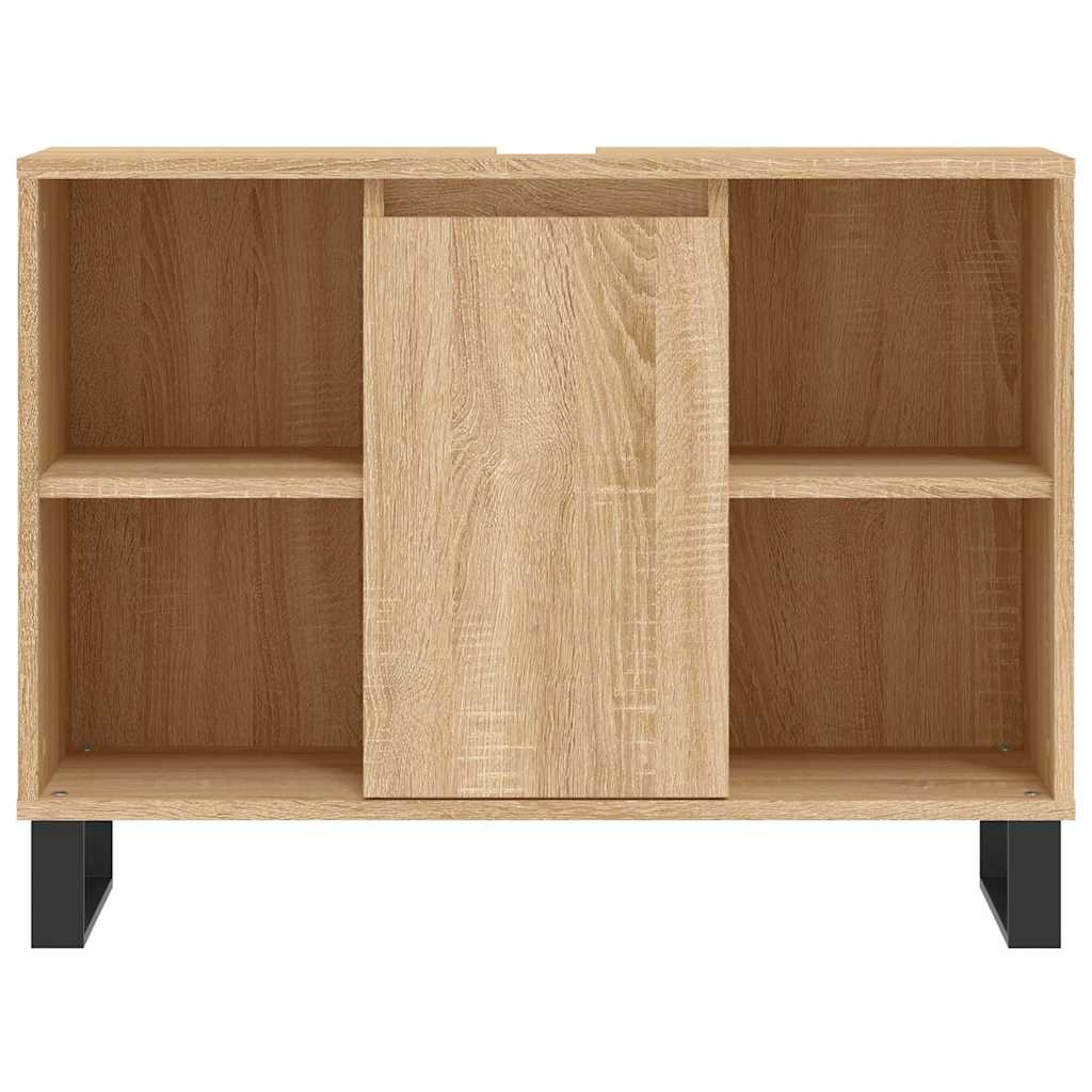 vidaXL Bathroom Cabinet Sonoma Oak 80x33x60 cm Engineered Wood 6