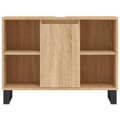 vidaXL Bathroom Cabinet Sonoma Oak 80x33x60 cm Engineered Wood 6