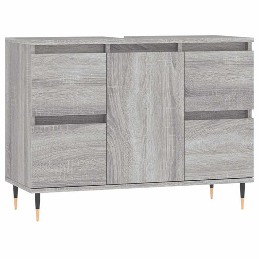 Bathroom Cabinet 80x33x60 cm Engineered Wood Grey sonoma