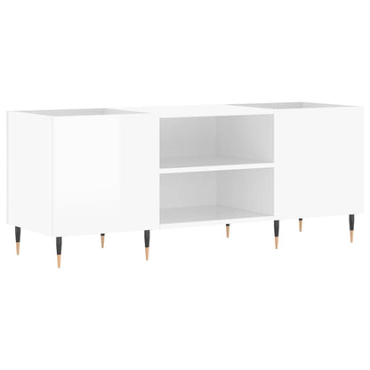 vidaXL Record Cabinet High Gloss White 121x38x48 cm Engineered Wood 2
