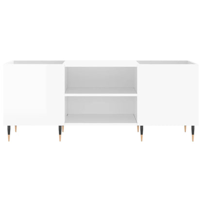 vidaXL Record Cabinet High Gloss White 121x38x48 cm Engineered Wood 4