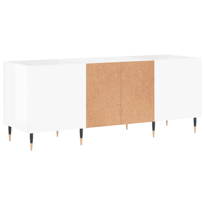 vidaXL Record Cabinet High Gloss White 121x38x48 cm Engineered Wood 6