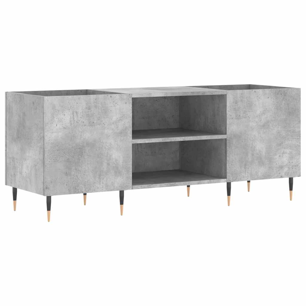 vidaXL Record Cabinet Concrete Grey 121x38x48 cm Engineered Wood 2