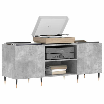 vidaXL Record Cabinet Concrete Grey 121x38x48 cm Engineered Wood 3