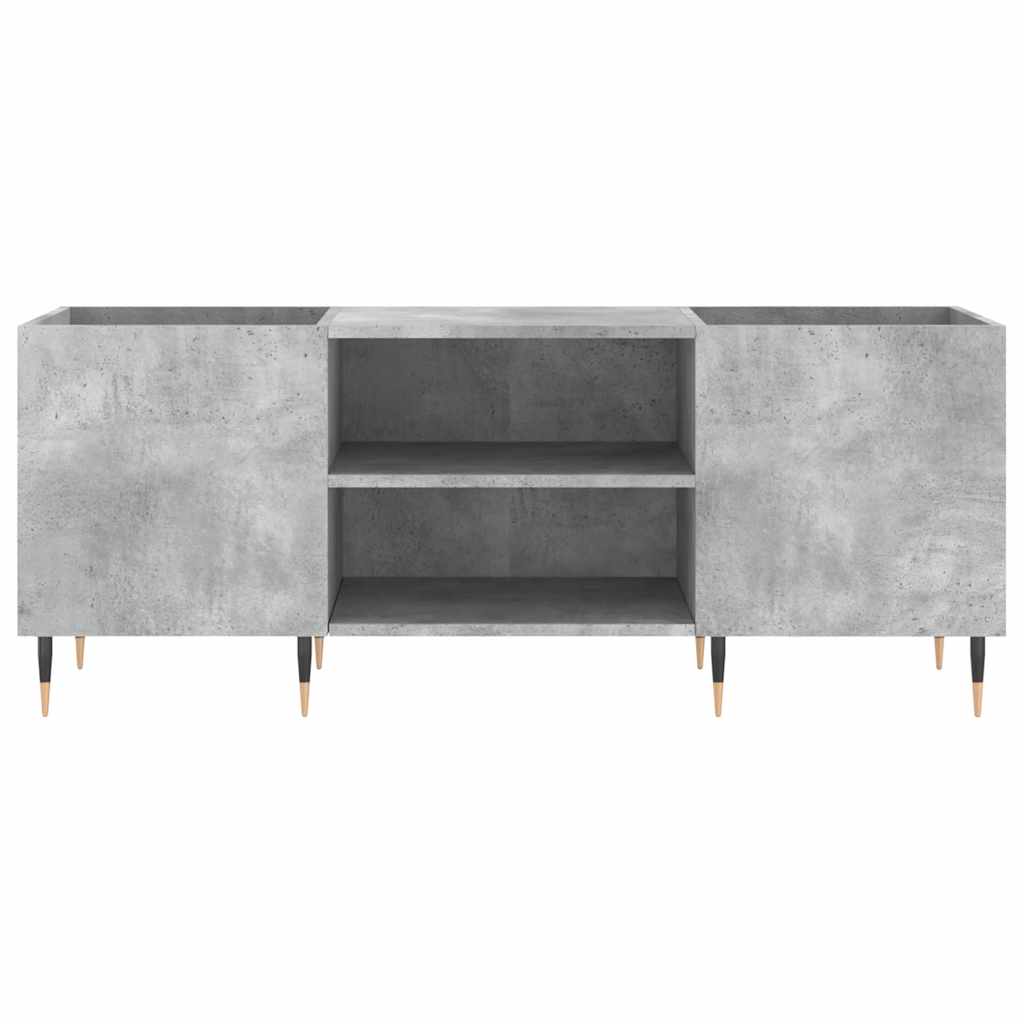 vidaXL Record Cabinet Concrete Grey 121x38x48 cm Engineered Wood 4