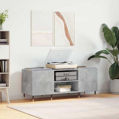 vidaXL Record Cabinet Concrete Grey 121x38x48 cm Engineered Wood 1