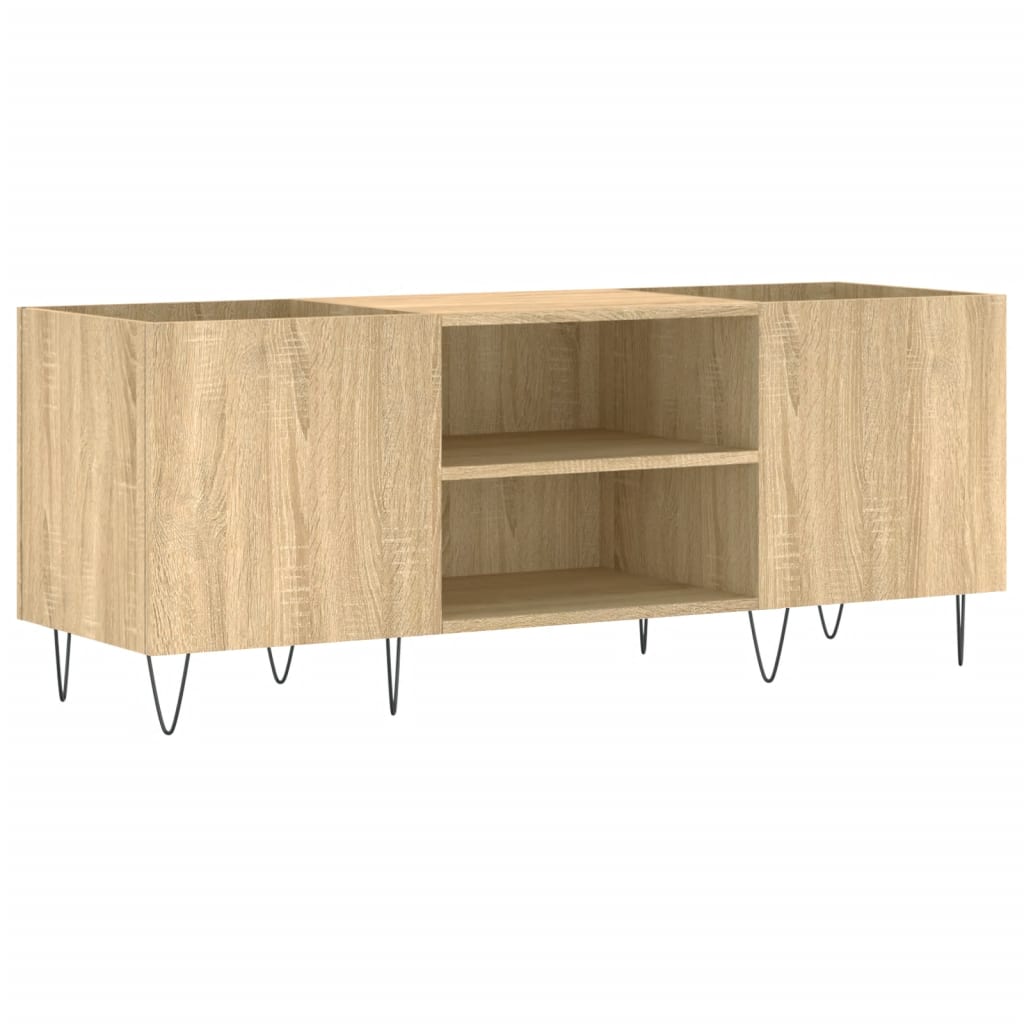 vidaXL Record Cabinet Sonoma Oak 121x38x48 cm Engineered Wood 2