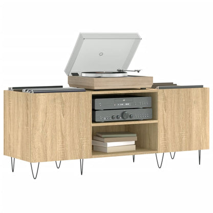 vidaXL Record Cabinet Sonoma Oak 121x38x48 cm Engineered Wood 3