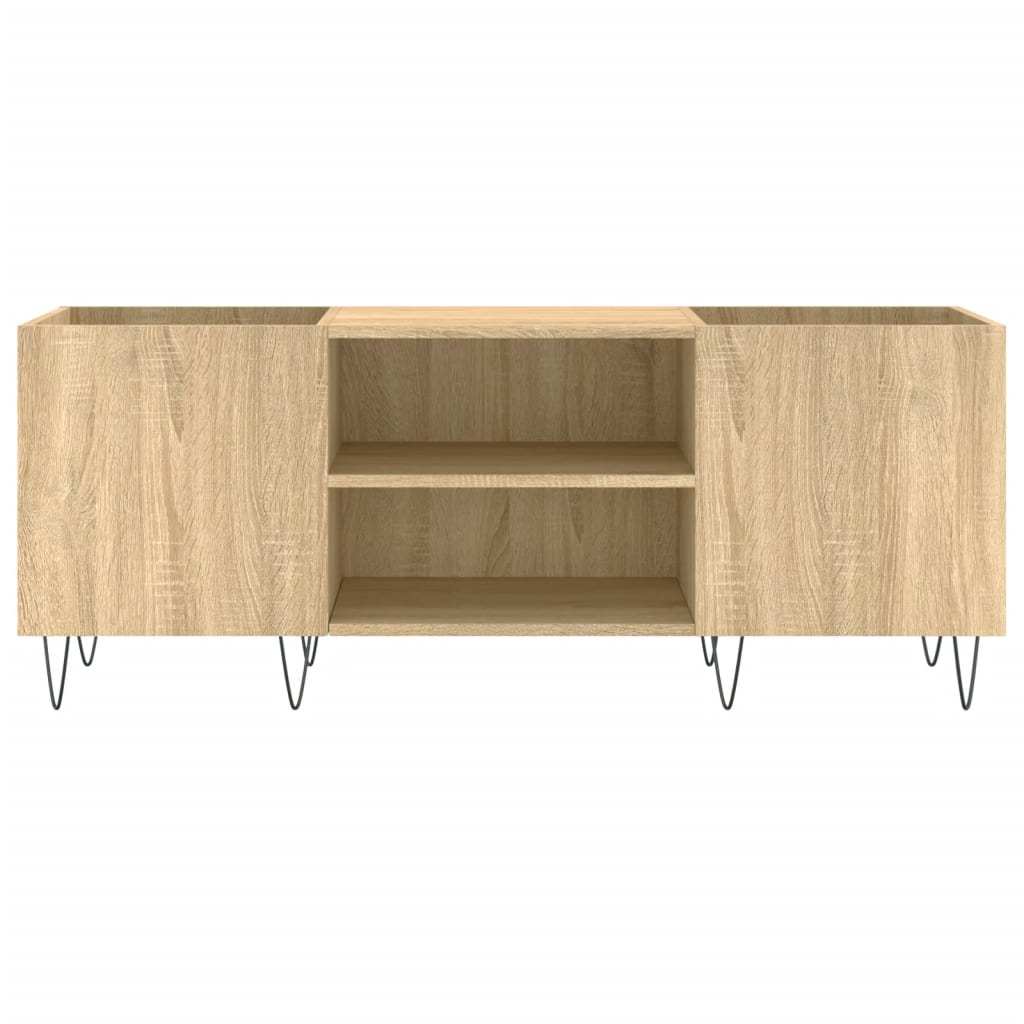 vidaXL Record Cabinet Sonoma Oak 121x38x48 cm Engineered Wood 4