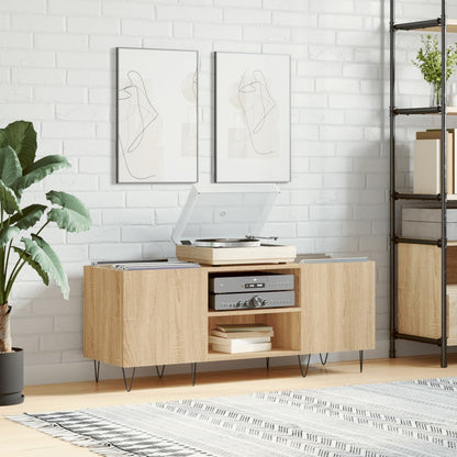 vidaXL Record Cabinet Sonoma Oak 121x38x48 cm Engineered Wood 1