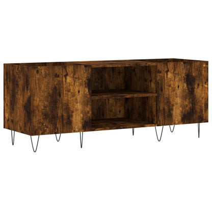 vidaXL Record Cabinet Smoked Oak 121x38x48 cm Engineered Wood 2