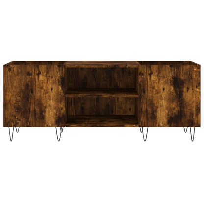 vidaXL Record Cabinet Smoked Oak 121x38x48 cm Engineered Wood 4