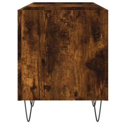 vidaXL Record Cabinet Smoked Oak 121x38x48 cm Engineered Wood 5