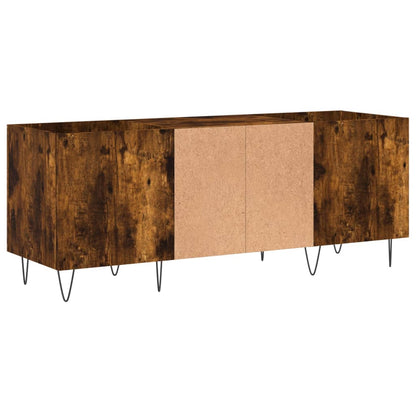 vidaXL Record Cabinet Smoked Oak 121x38x48 cm Engineered Wood 6