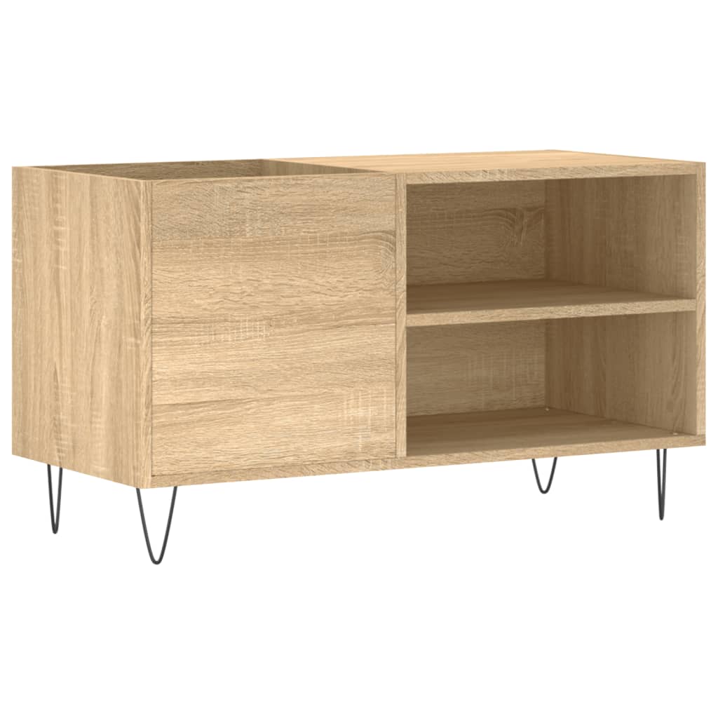 vidaXL Record Cabinet | Sonoma oak | Engineered wood, iron | Medium | Storage 2