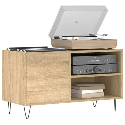 vidaXL Record Cabinet | Sonoma oak | Engineered wood, iron | Medium | Storage 3