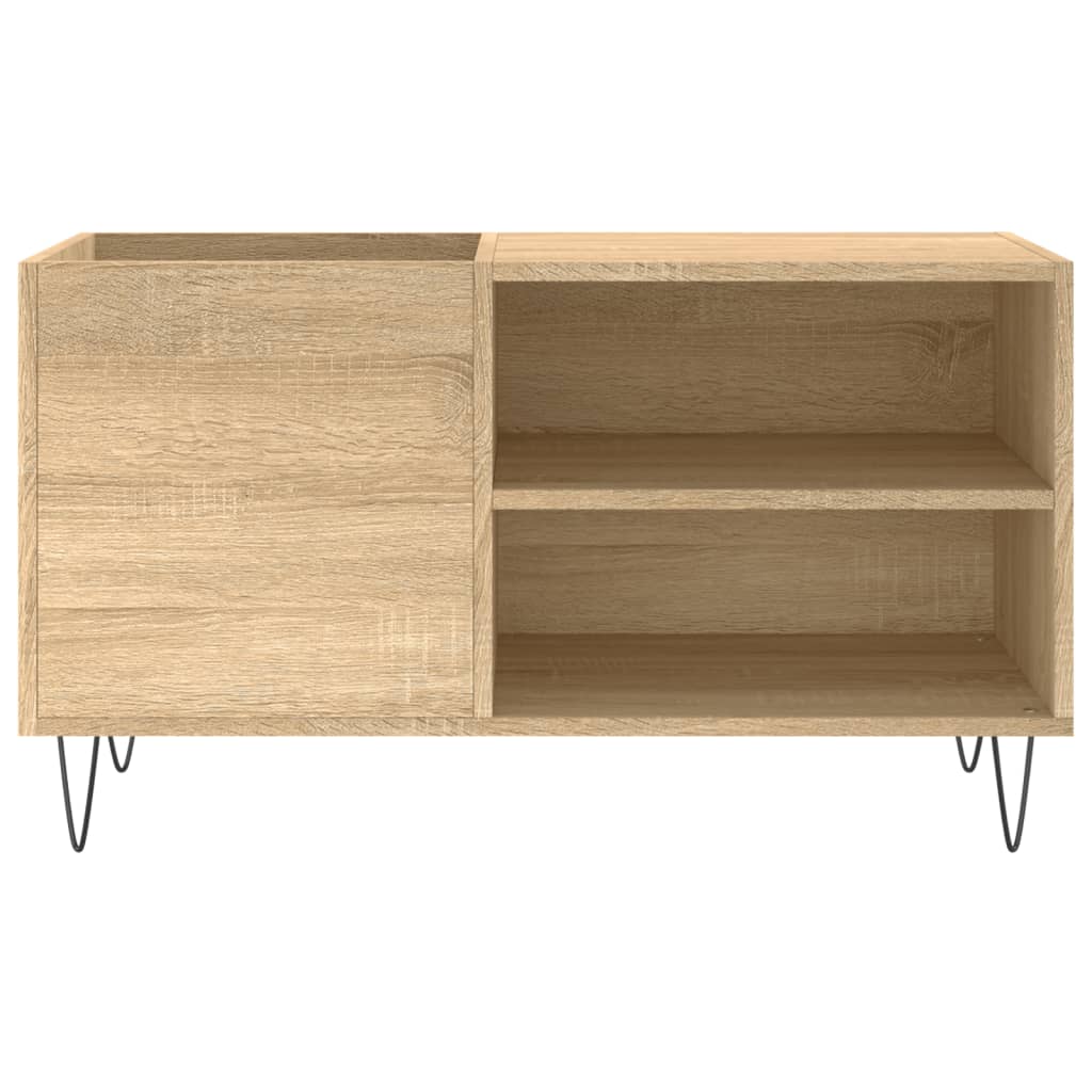vidaXL Record Cabinet | Sonoma oak | Engineered wood, iron | Medium | Storage 4