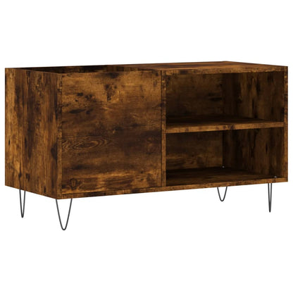 vidaXL Record Cabinet Smoked Oak 85x38x48 cm Engineered Wood 2