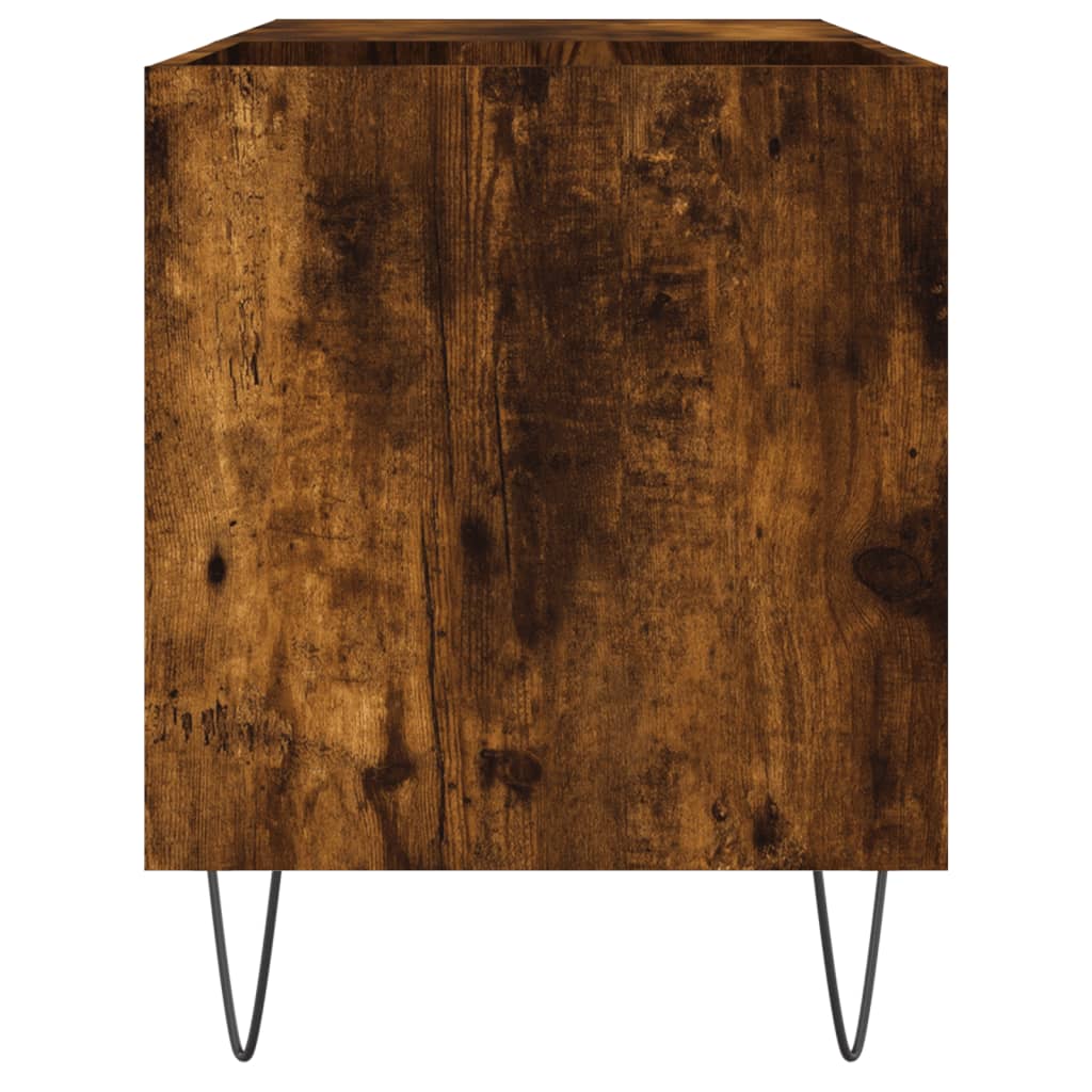vidaXL Record Cabinet Smoked Oak 85x38x48 cm Engineered Wood 5