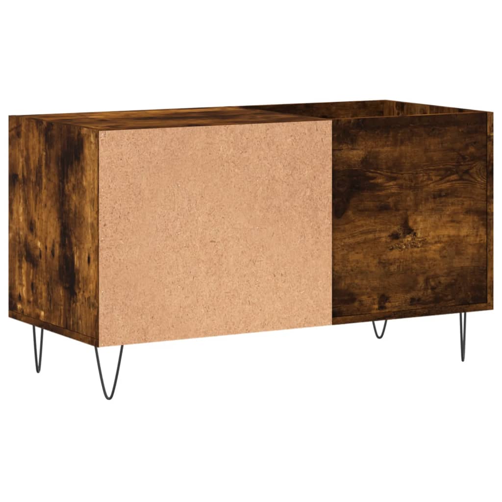 vidaXL Record Cabinet Smoked Oak 85x38x48 cm Engineered Wood 6