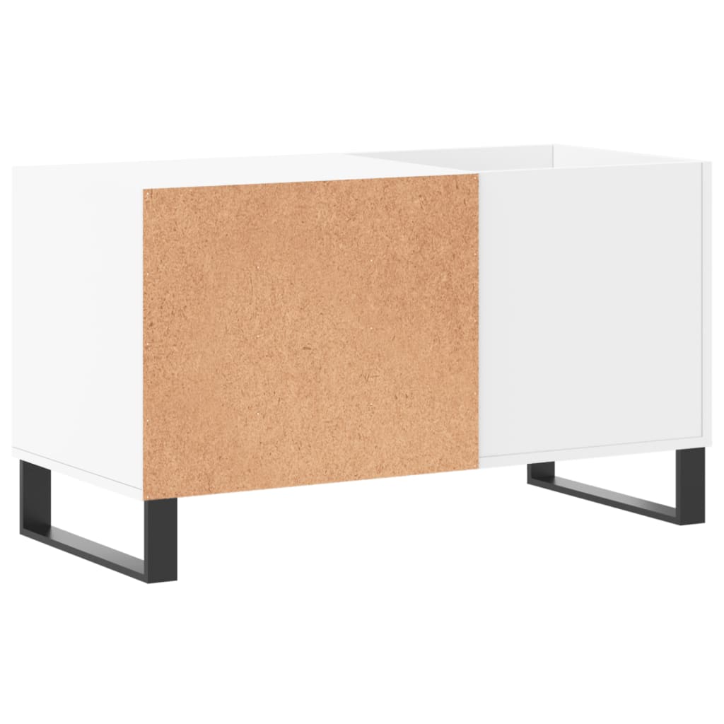 vidaXL Record Cabinet | White | Engineered Wood, Iron | Medium 6