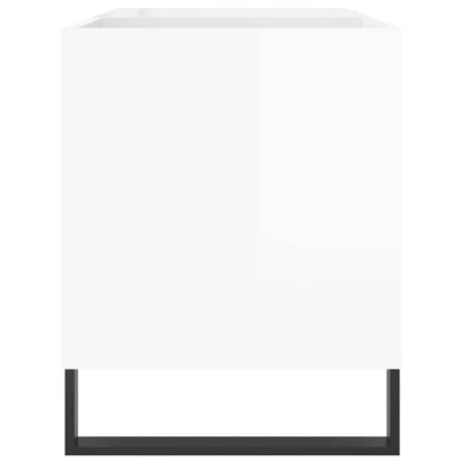 vidaXL Record Cabinet | Glossy White | Engineered Wood, Iron | Medium 5