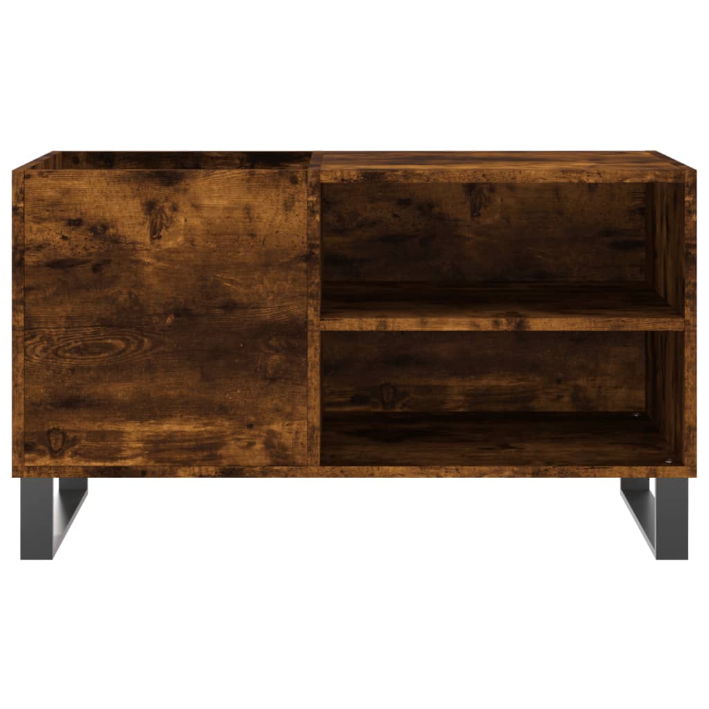 vidaXL Record Cabinet Smoked Oak 85x38x48 cm Engineered Wood 4