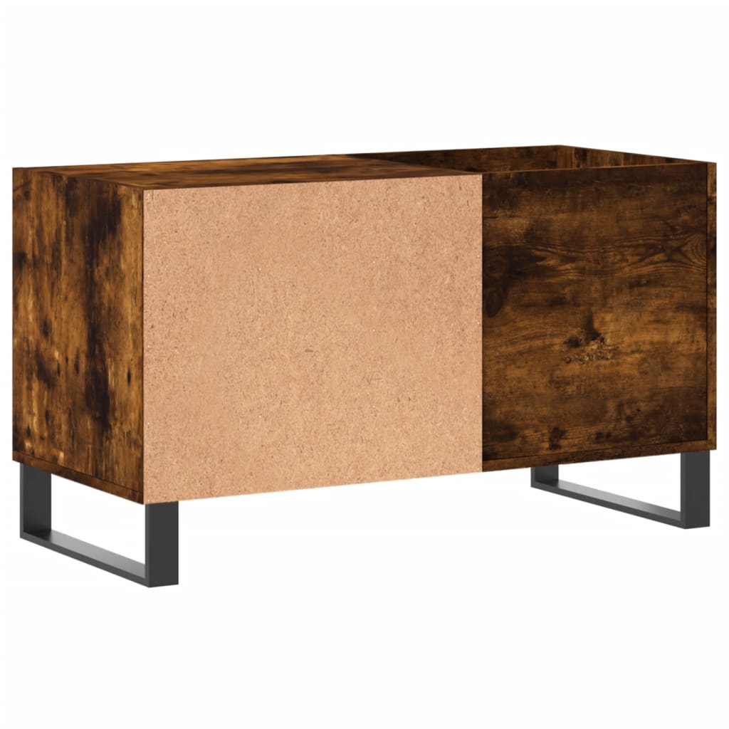 vidaXL Record Cabinet Smoked Oak 85x38x48 cm Engineered Wood 6