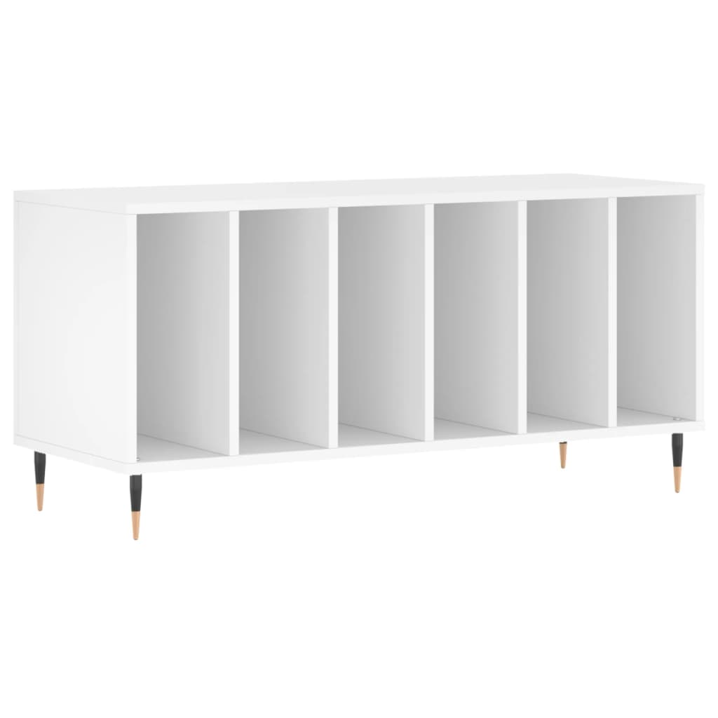 Record Cabinet 100x38x48 cm Engineered Wood White