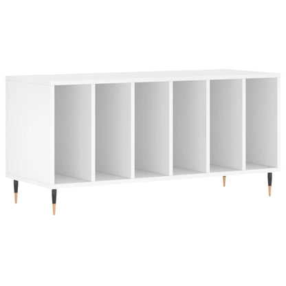 Record Cabinet 100x38x48 cm Engineered Wood White
