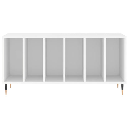 Record Cabinet 100x38x48 cm Engineered Wood White