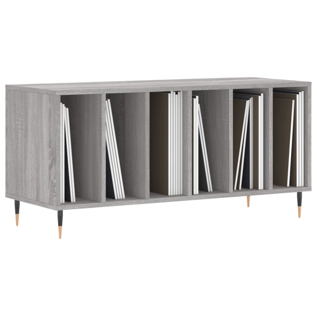vidaXL Record Cabinet Grey Sonoma 100x38x48 cm Engineered Wood 3