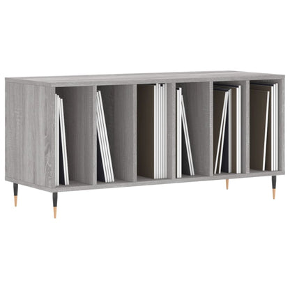vidaXL Record Cabinet Grey Sonoma 100x38x48 cm Engineered Wood 3