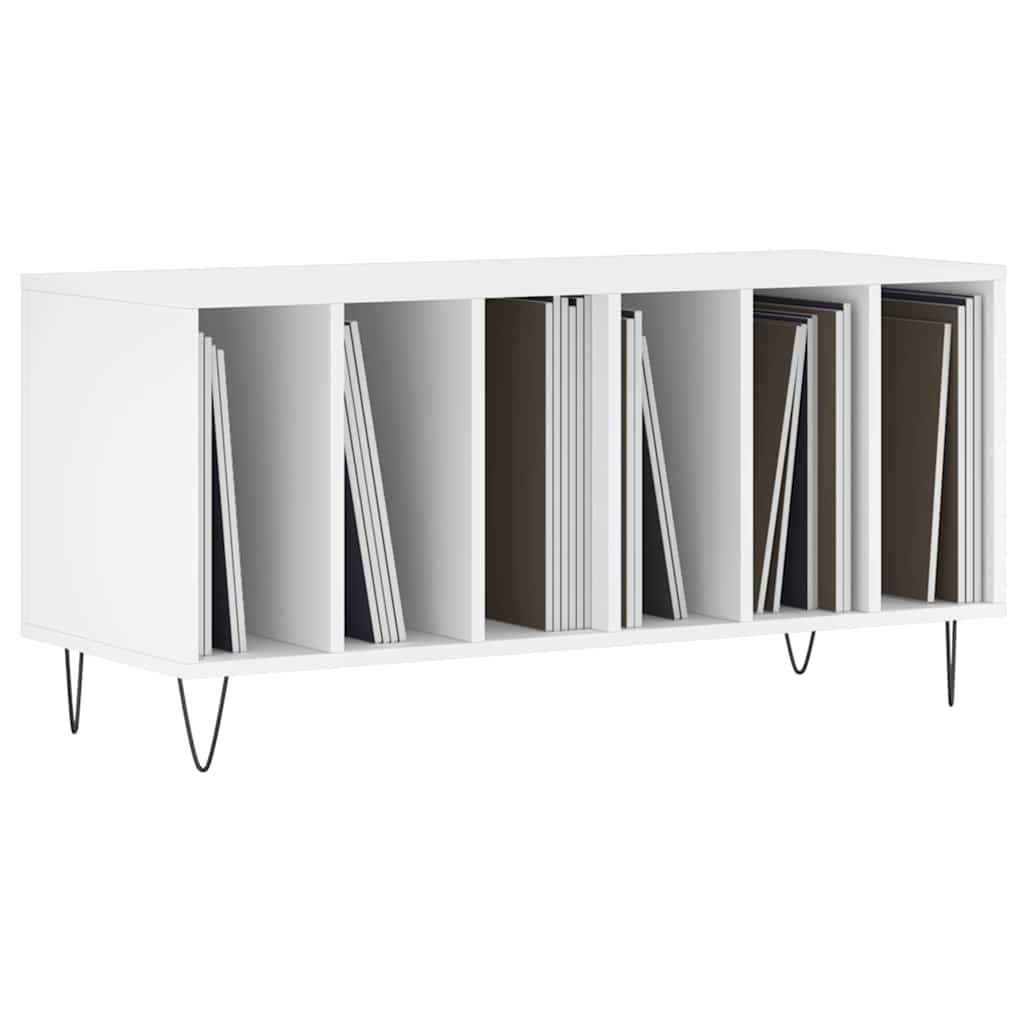vidaXL Record Cabinet White 100x38x48 cm Engineered Wood 3
