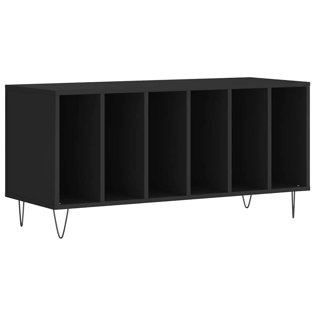 vidaXL Record Cabinet Black 100x38x48 cm Engineered Wood 2