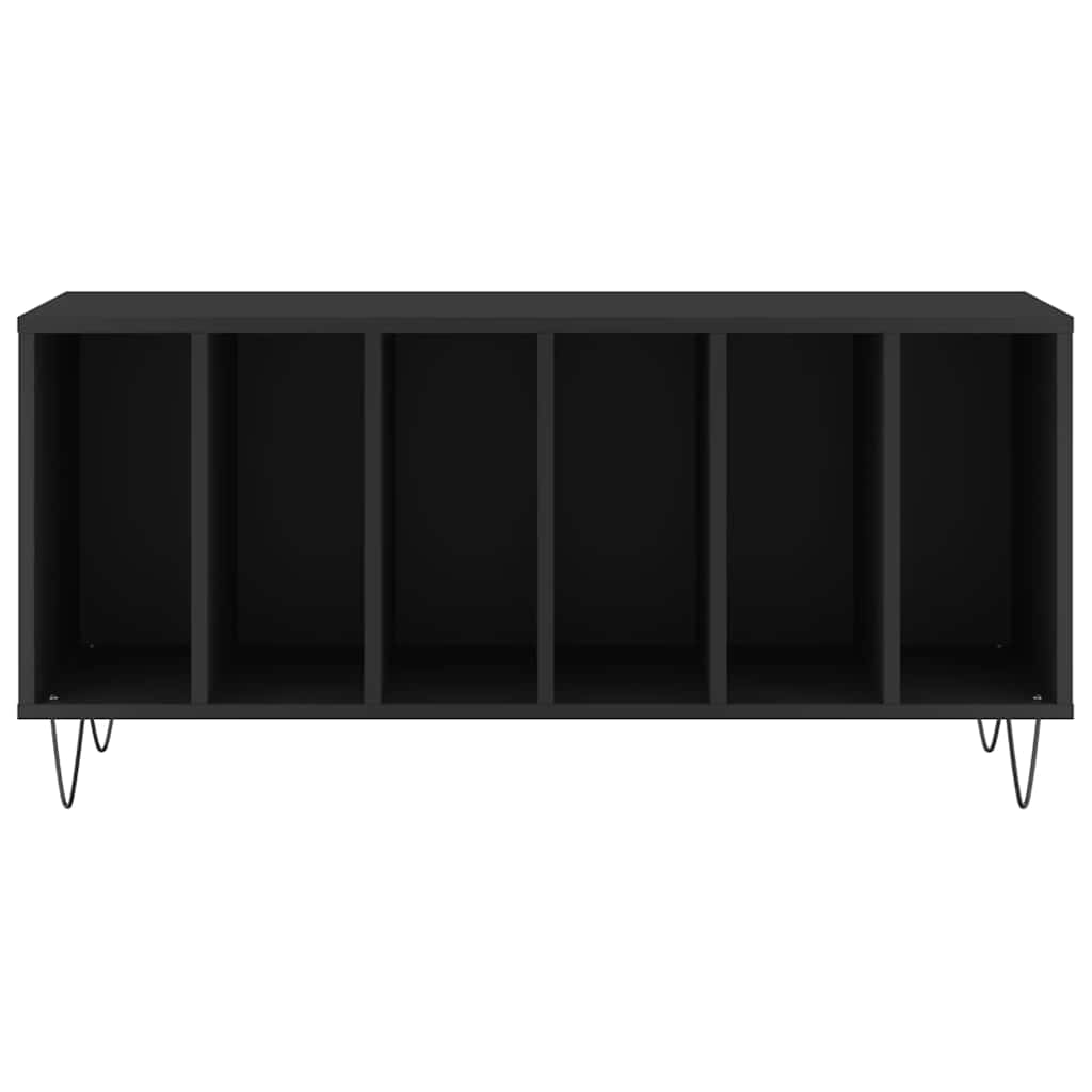 vidaXL Record Cabinet Black 100x38x48 cm Engineered Wood 4