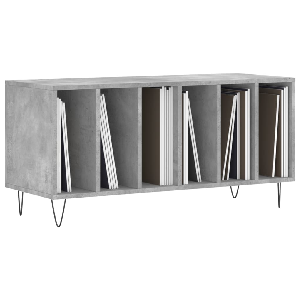 vidaXL Record Cabinet Concrete Grey 100x38x48 cm Engineered Wood 3