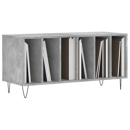vidaXL Record Cabinet Concrete Grey 100x38x48 cm Engineered Wood 3
