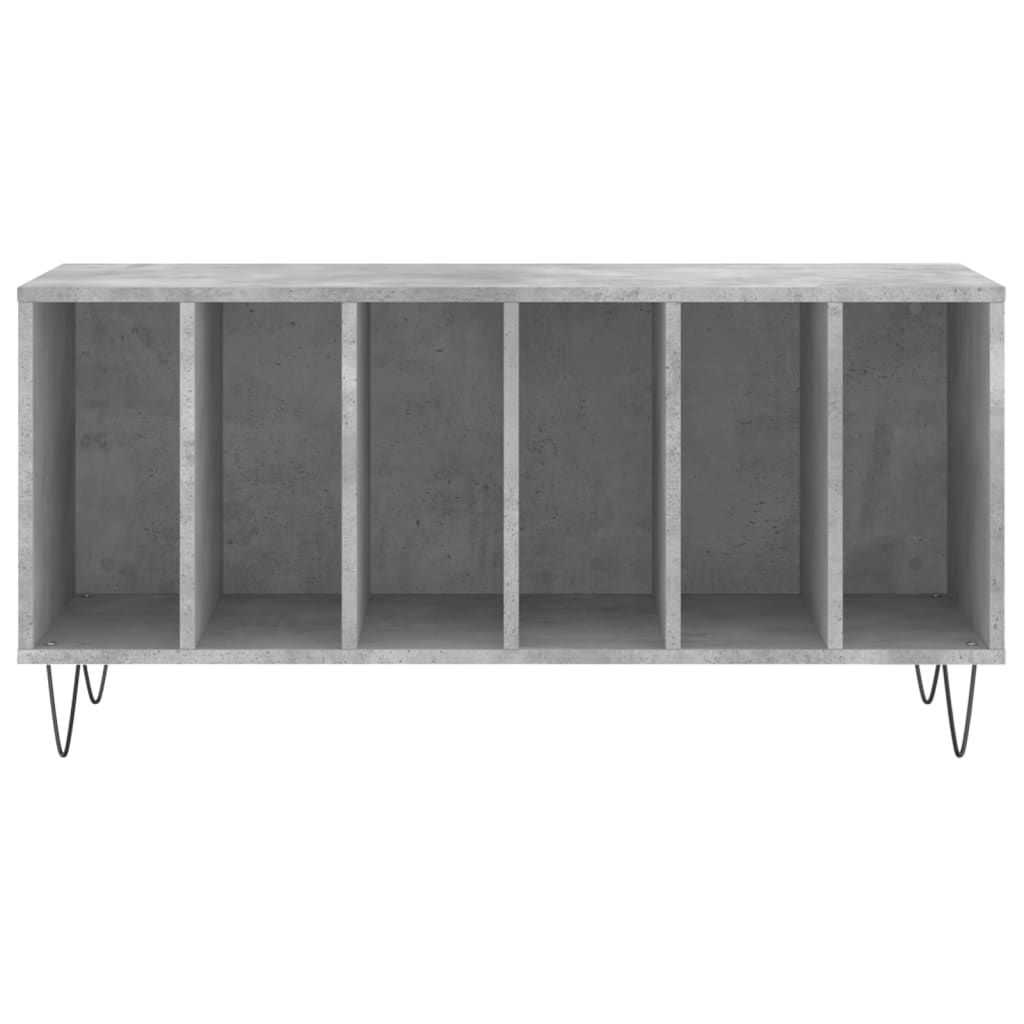 vidaXL Record Cabinet Concrete Grey 100x38x48 cm Engineered Wood 4