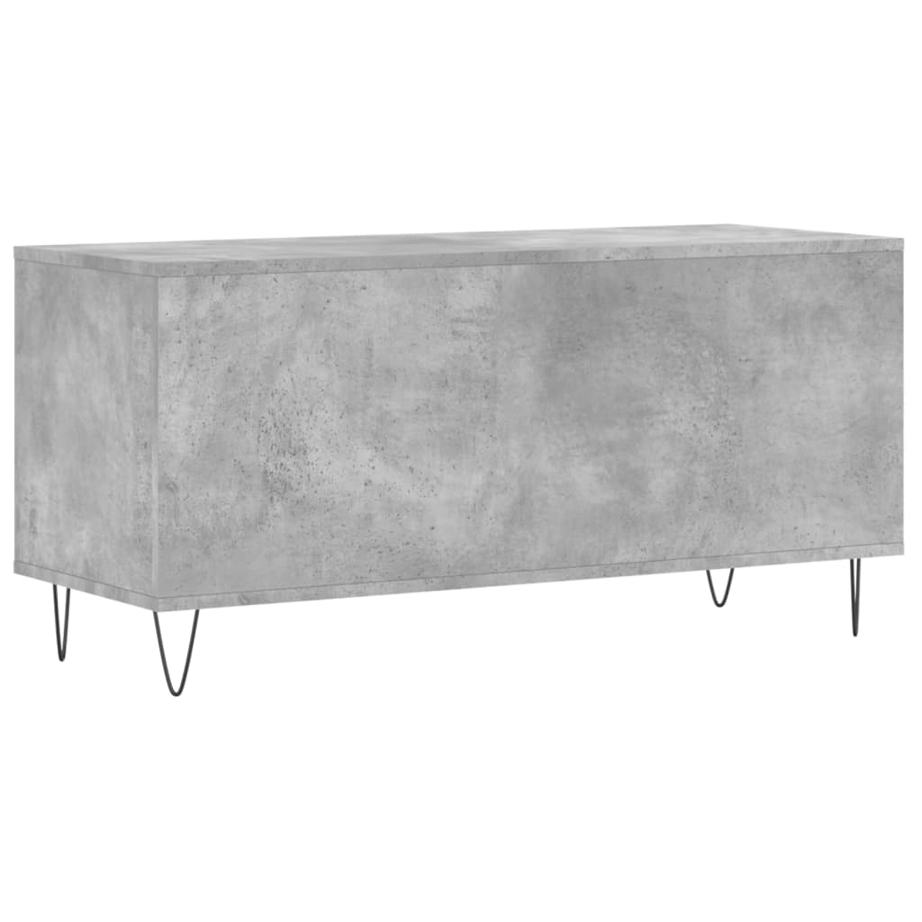 vidaXL Record Cabinet Concrete Grey 100x38x48 cm Engineered Wood 6