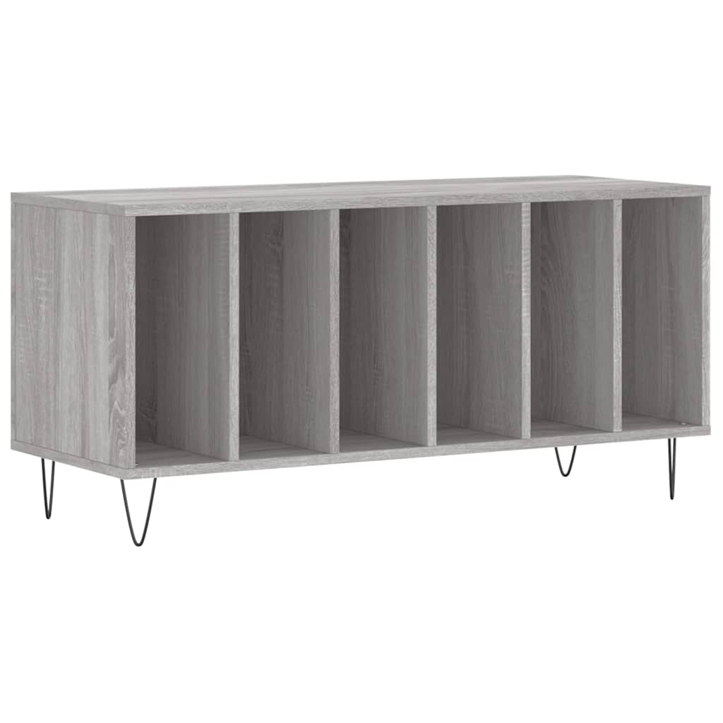 vidaXL Record Cabinet Grey Sonoma 100x38x48 cm Engineered Wood 2