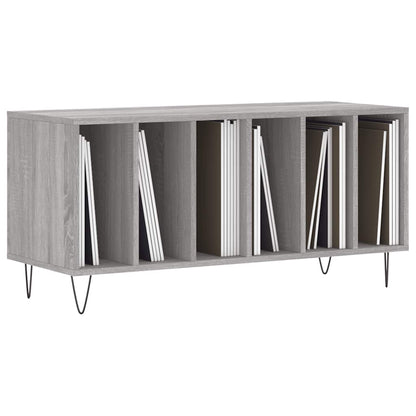 vidaXL Record Cabinet Grey Sonoma 100x38x48 cm Engineered Wood 3