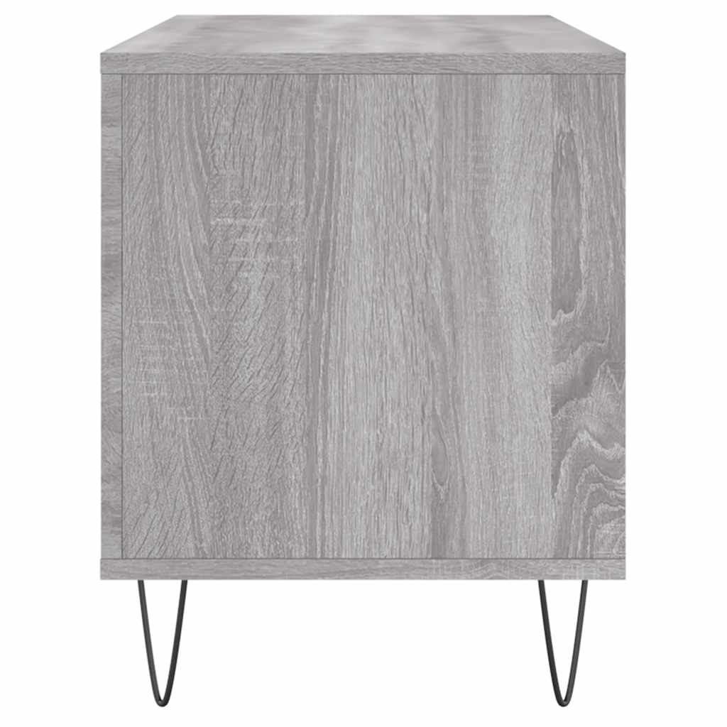 vidaXL Record Cabinet Grey Sonoma 100x38x48 cm Engineered Wood 5