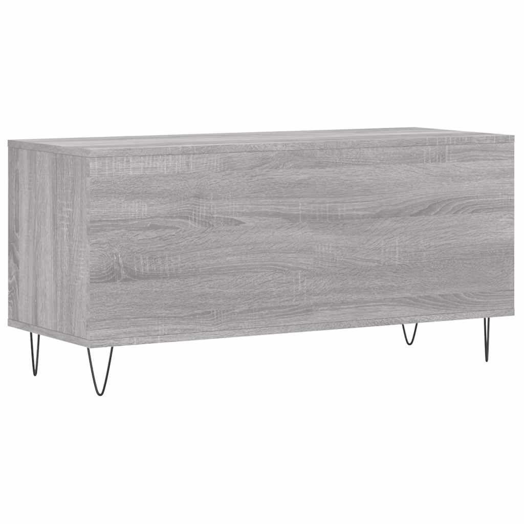 vidaXL Record Cabinet Grey Sonoma 100x38x48 cm Engineered Wood 6
