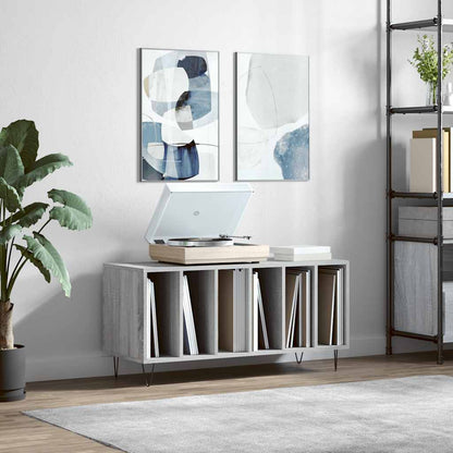 vidaXL Record Cabinet Grey Sonoma 100x38x48 cm Engineered Wood 1