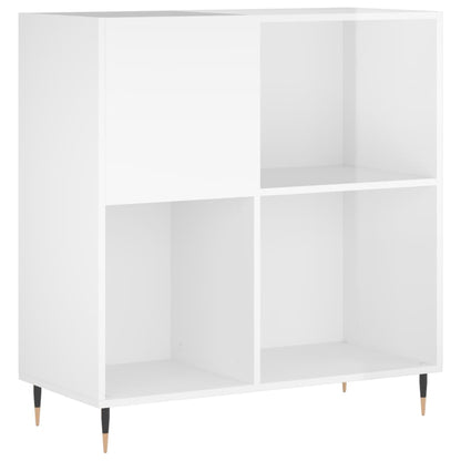 vidaXL Record Cabinet High Gloss White 84.5x38x89 cm Engineered Wood 2