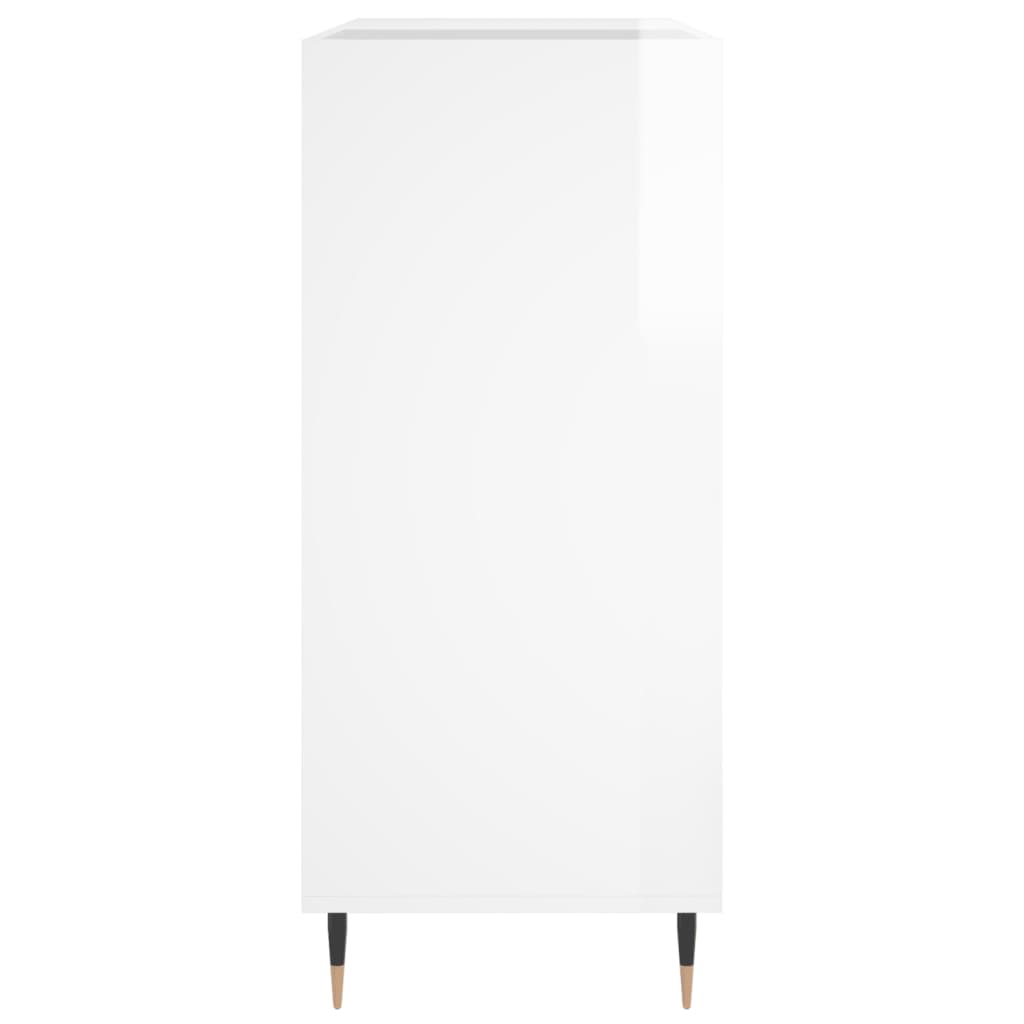 vidaXL Record Cabinet High Gloss White 84.5x38x89 cm Engineered Wood 5