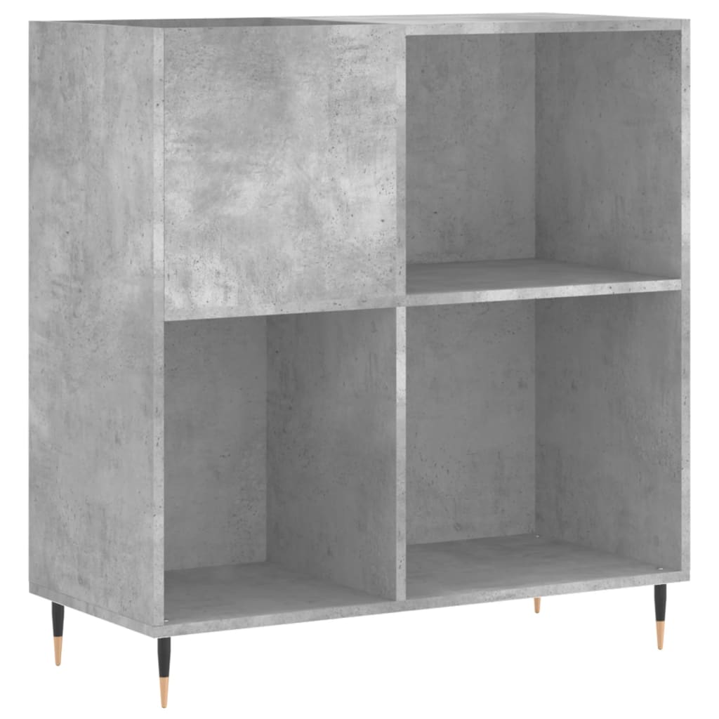 vidaXL Record Cabinet Concrete Grey 84.5x38x89 cm Engineered Wood 2